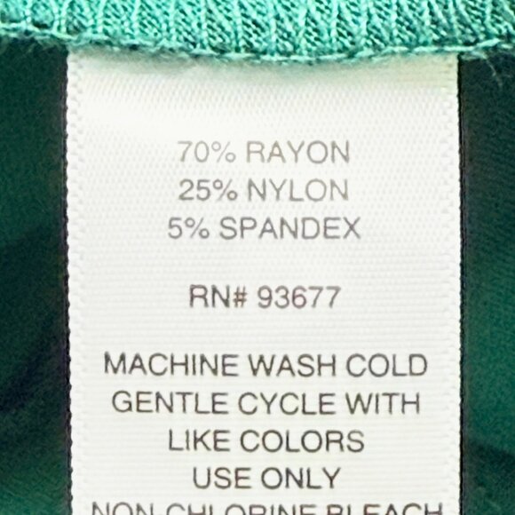 Liz Claiborne Women's Pull-on Stretch Wide Leg Emerald Green Pants Size 2X NWT - Picture 8 of 12